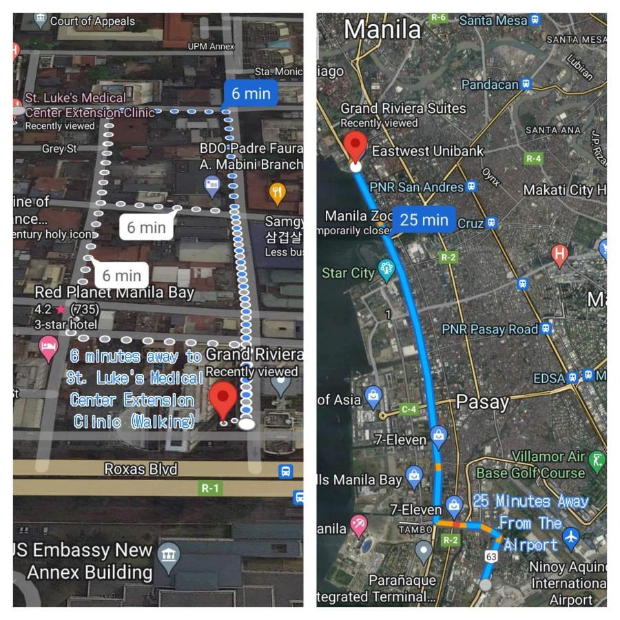 Grand Riviera Suites Comfy Condo Near Us Embassy Manila Bay Roxas Blvd Ermita מנילה מראה חיצוני תמונה